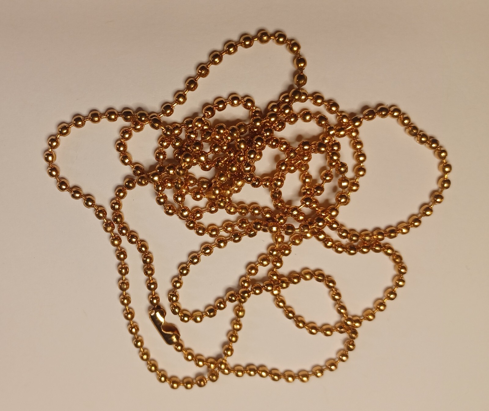 Light Copper 24″25″27″28″30″33″34″36″40″ Military 2.4mm Ball Bead Dog Tag Chain