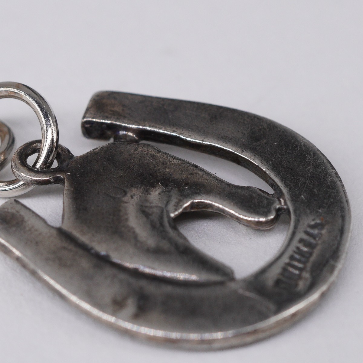 Equestrian Horse Horseshoe Charm Pendant Sterling Silver 925 Western | 3.08g