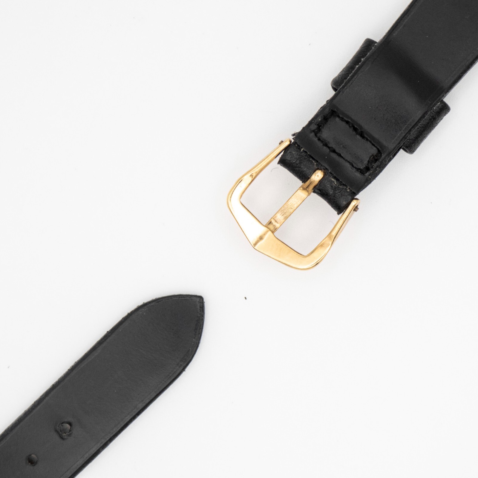 Vintage Gemex 16.0 mm calf leather wristwatch strap w/goldtone tang buckle
