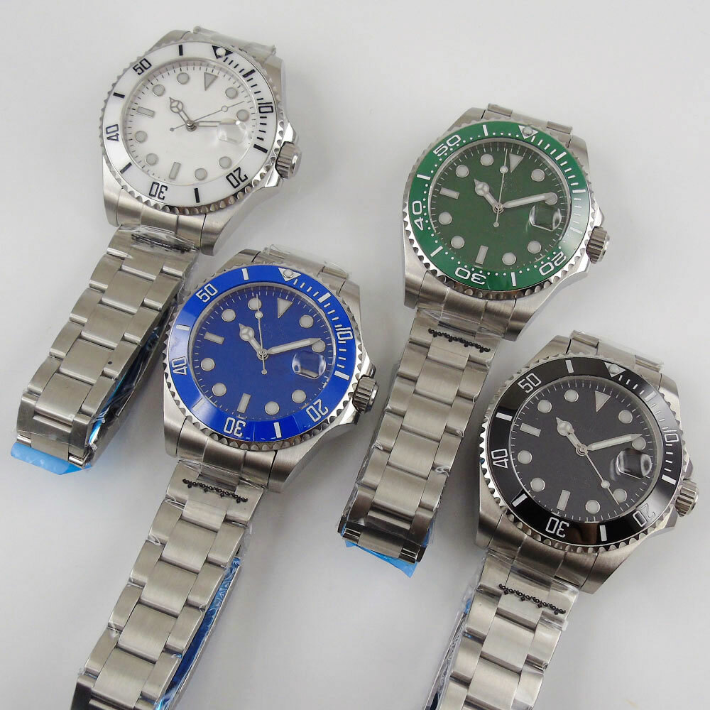 43mm Automatic Mens Wacth NH35A PT5000 Miyota Oyster Strap Sapphire Crystal Date