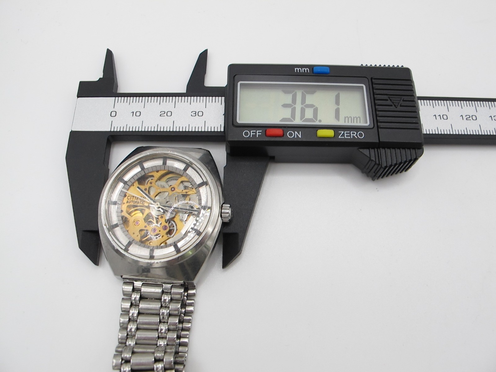 [EXC+] Citizen GN-1-S 4-760077KA Skeleton Automatic 25 Jewels Mens Watch Japan