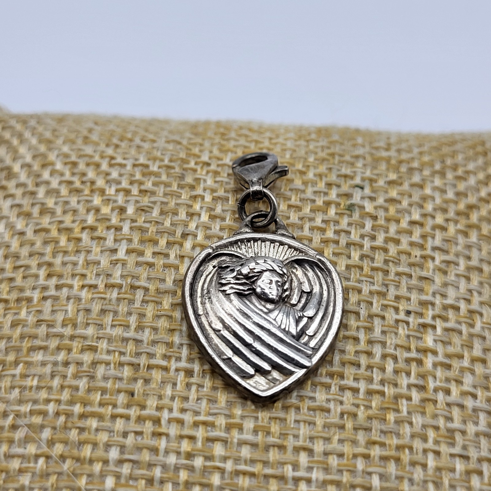 Gabriel Angel of Hope Vintage Sterling Silver Bracelet Clip Charm Pendant