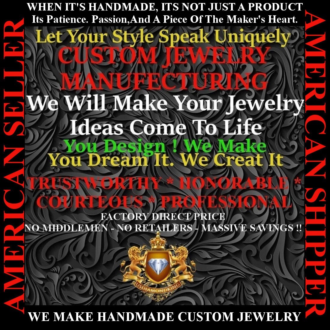Authentic Natural Diamonds Anubis Egyptian God Ankh Cross Pharaoh Charm Pendant