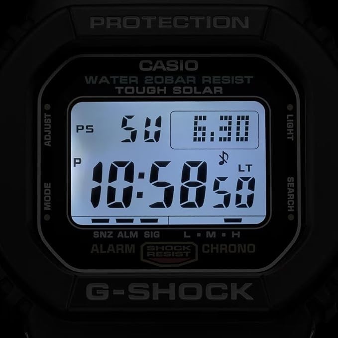 CASIO G-SHOCK Origin 5600 Series World Time Solar Men’s Watch G-5600UE-1DR