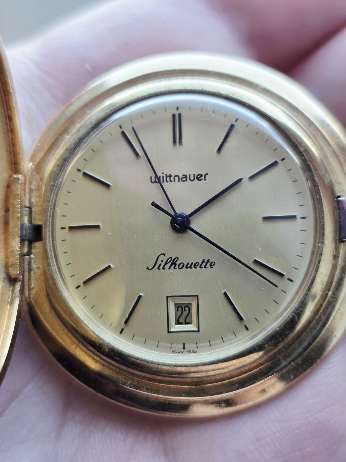 1984 Wittnauer Silhouette Swiss Lapel Pocket Watch – 17J Mechanical