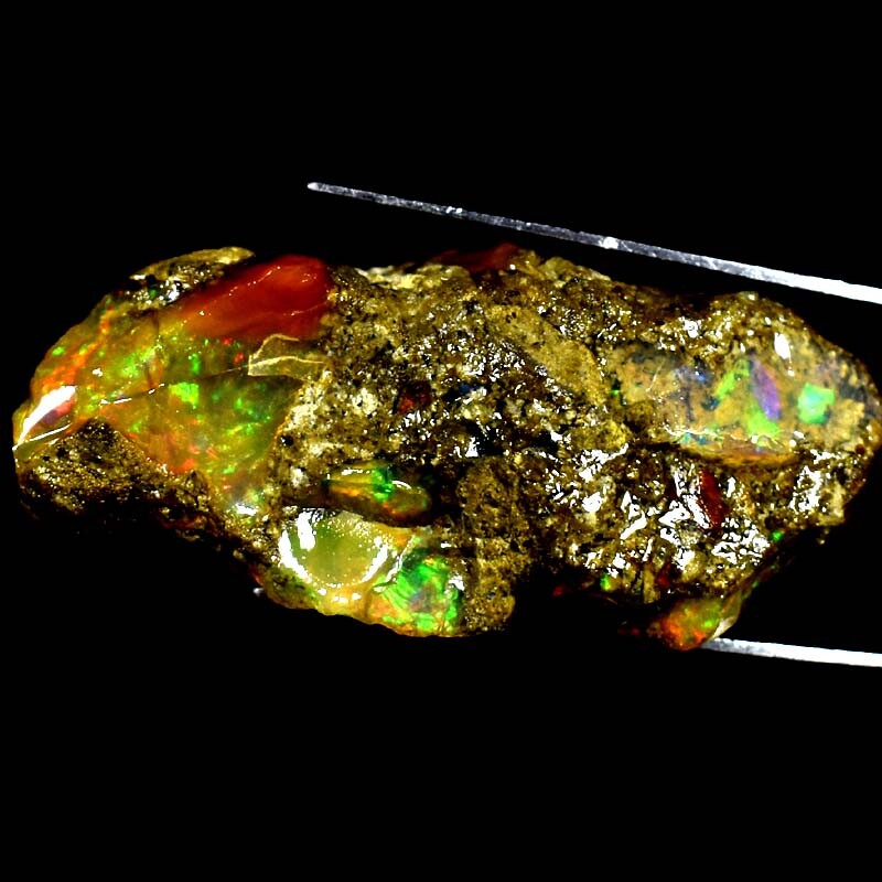 100% Natural Ethiopian Fire Opal Rough Wow” Flashy Loose Gemstones 35.10Cts.