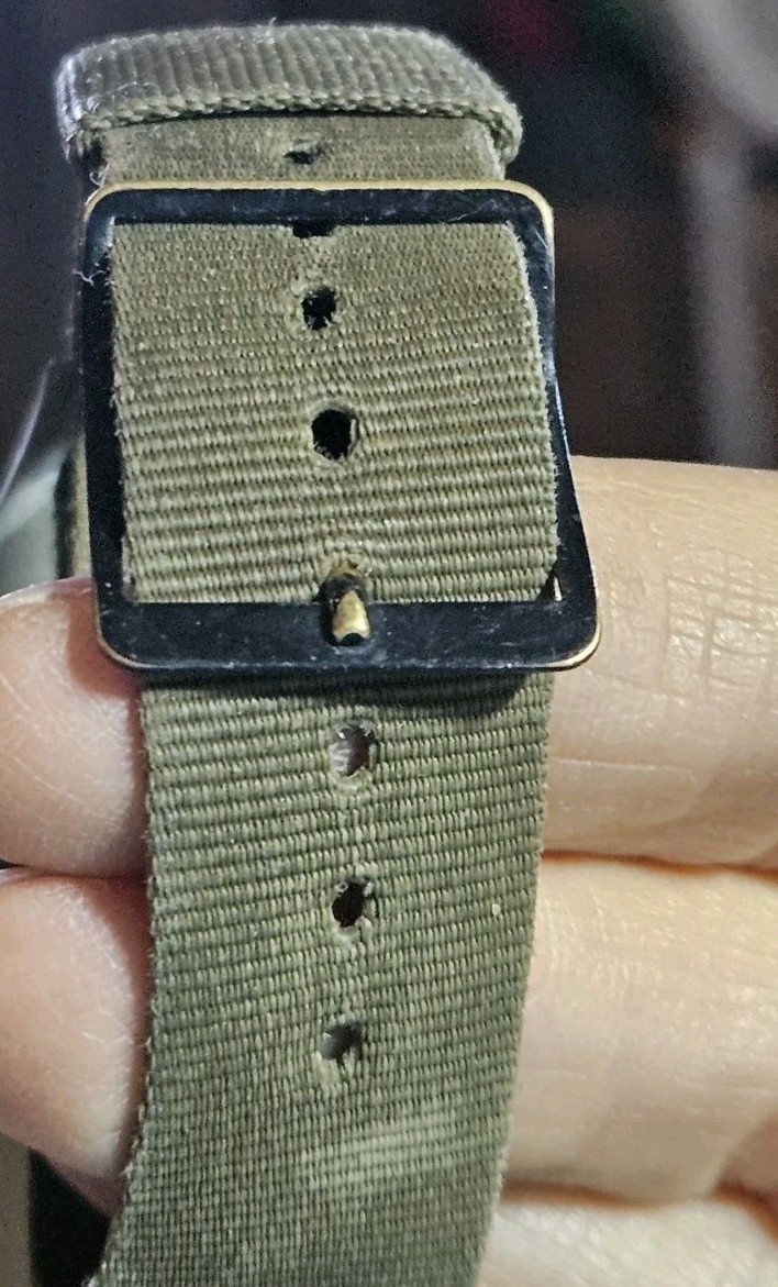 Vtg MAR 1970 Benrus Corp MIL-W-46374 Military Watch Vietnam War Orig Strap Works