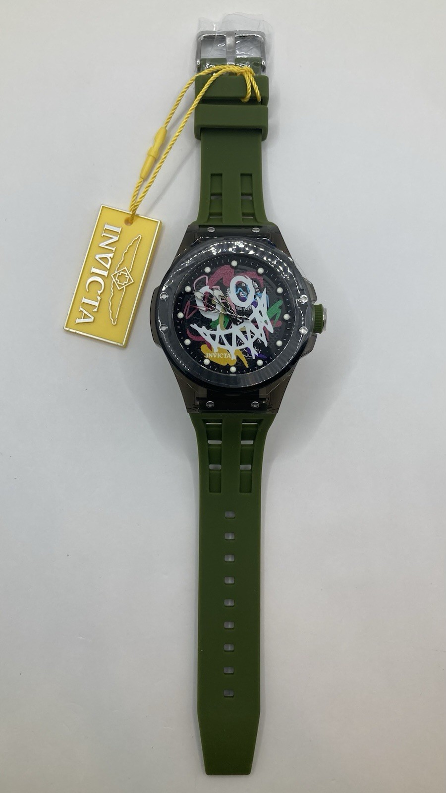 NEW Invicta Sea Base Rogue 48mm Graffiti Dial Men’s Quartz Watch 50006 Green