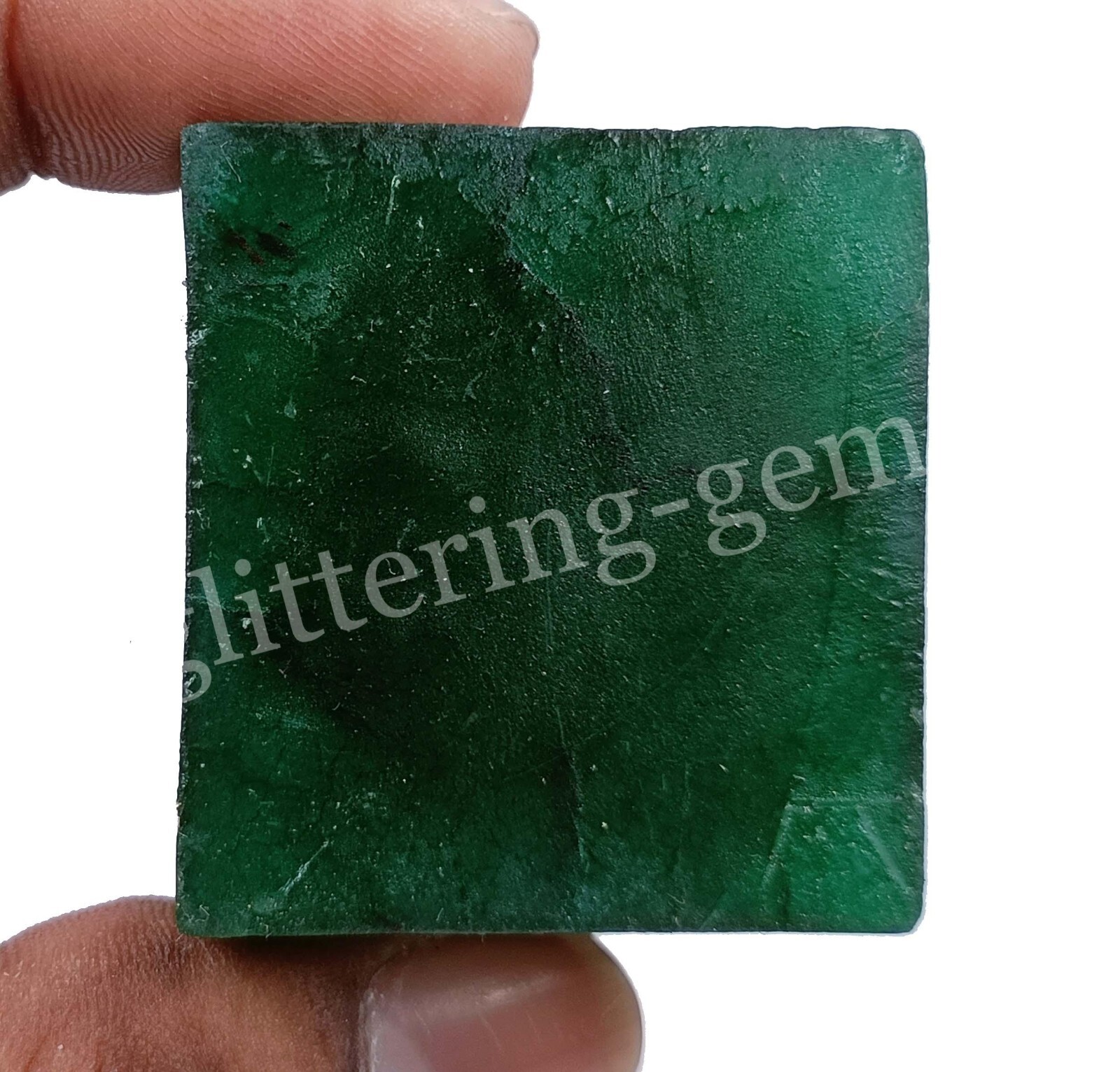 Green Emerald Natural Uncut Cube Rough 550 Ct IGL Loose Gems Opaque Dyed 26H