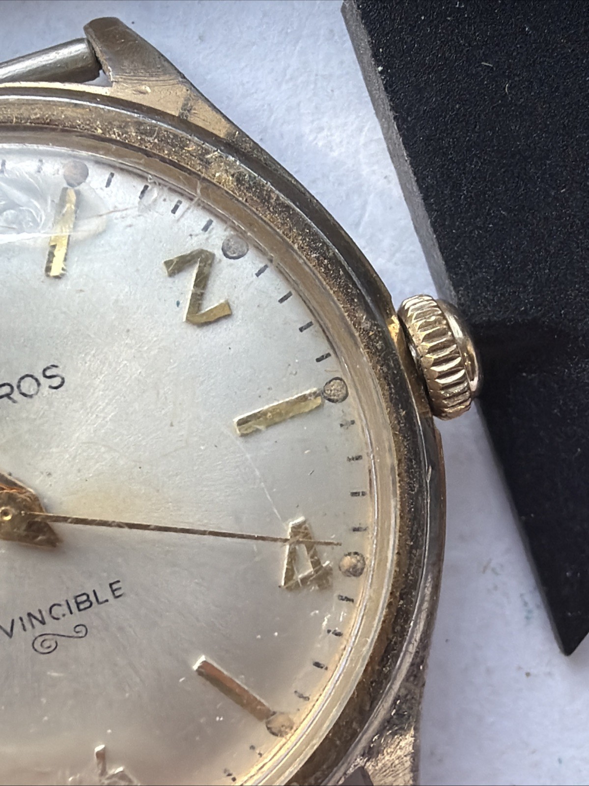 AY99 VTG Mens Helbros Automatic Rare 33mm Mens Watch Parts Repairs As Is**