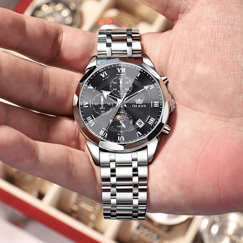 OLEVS Japan Movement Leisure Classics Date Two Tone Gents Quartz Watch 3675`