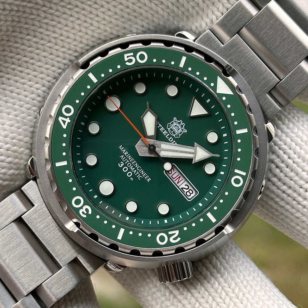 STEELDIVE SD1975W Mens 47.5mm Automatic Dive Watch NH36 Sapphire Steel