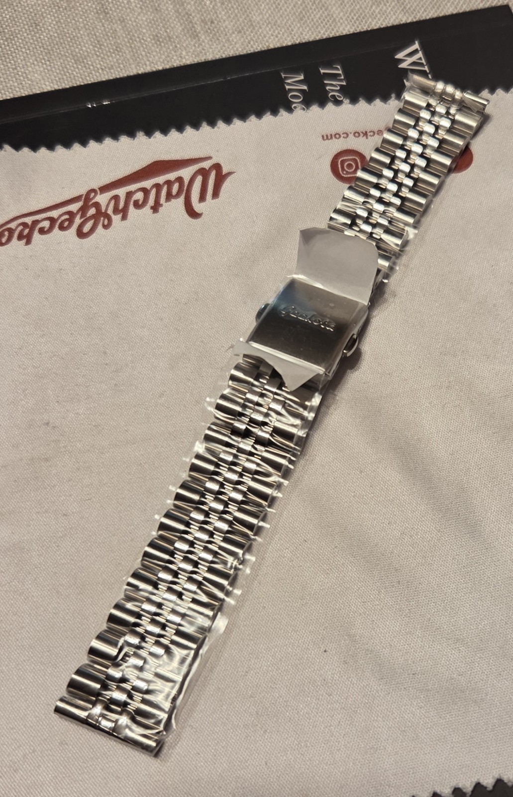 Geckota 20mm Stainless Steel Jubilee Style Bracelet Straight Link -Brand New