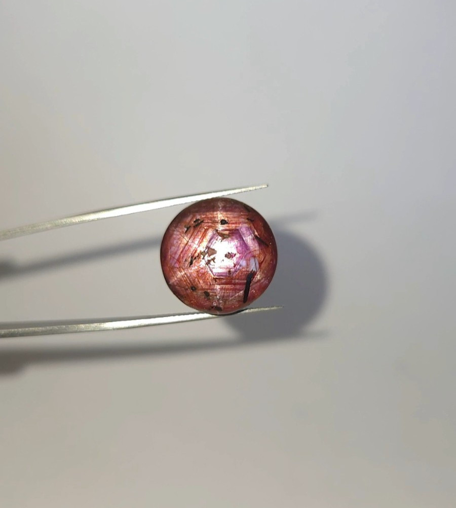 Natural Star Ruby 40.85 Ct Purplish Red Oval Cabochon loose gemstone