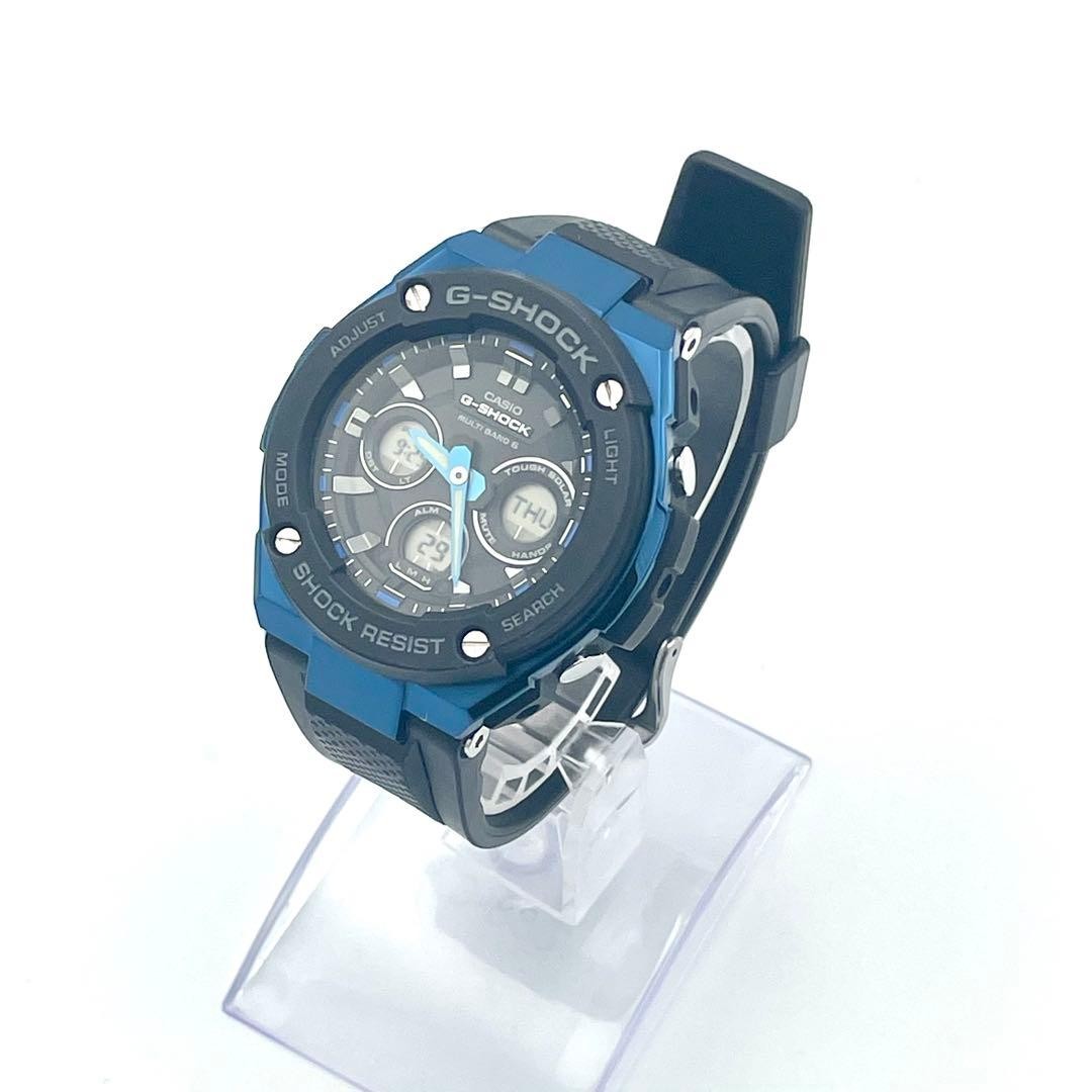 CASIO G-SHOCK GST-W300G-1A2JF Blue Black Analog Digital Watch Used Japan