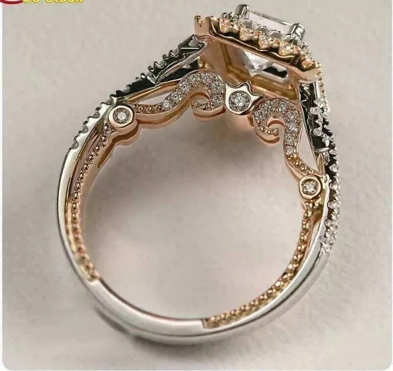 2.85Ct VVS1 Lab Created Diamond Valentine’s Day Gift Ring 14K White Gold Finish