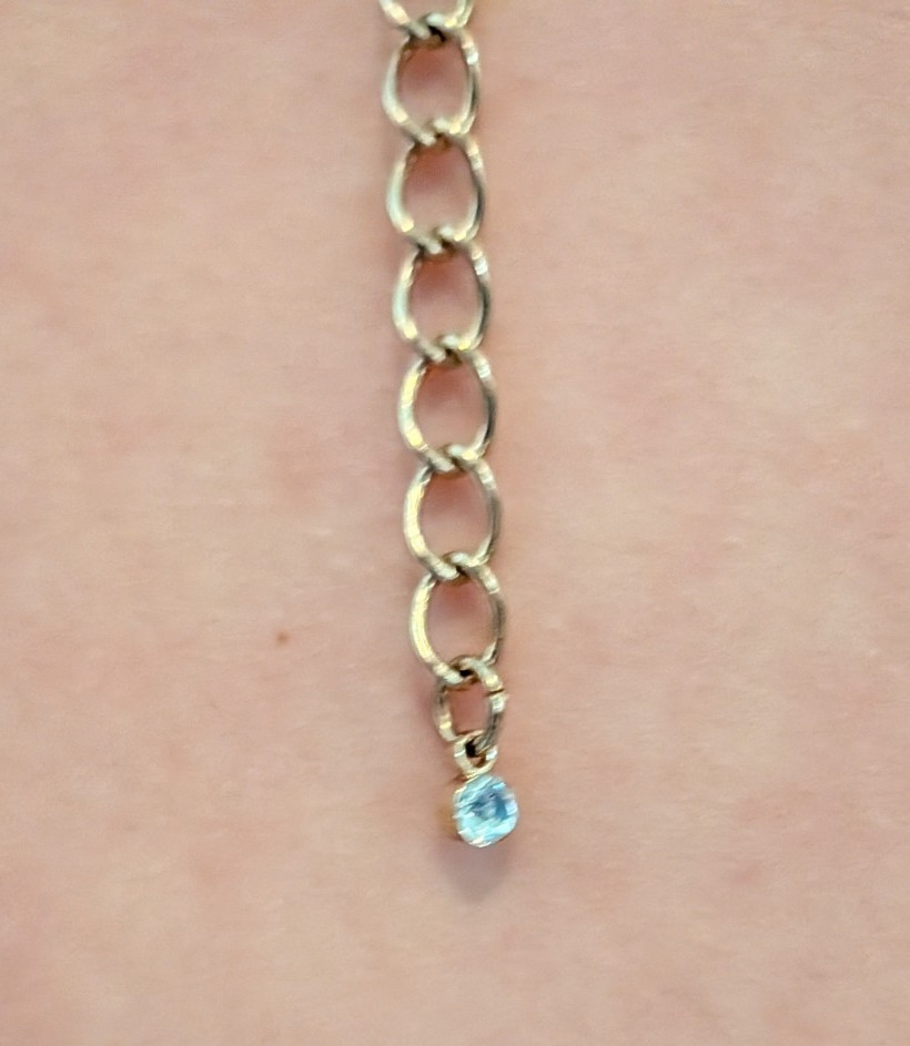 Gold Tone Chunky Chain Necklace Choker Clear Rhinestone Pave Link Adjustable 22″