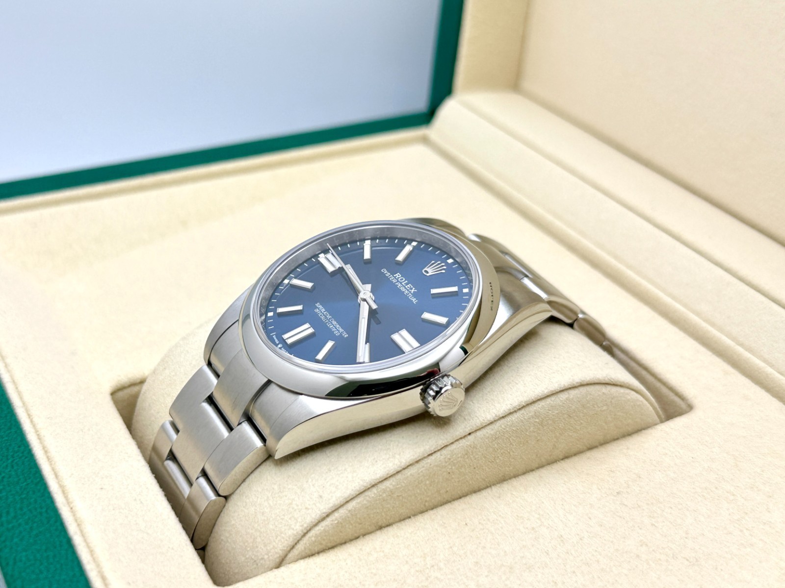 2025 Rolex Oyster Perpetual 124300 41mm Blue Dial Stainless Steel Box Papers