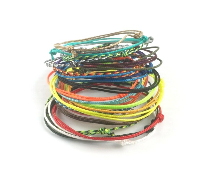 Handmade Micro Cord BROcelet Bracelet Single String Surfer Knot Closing Wrist