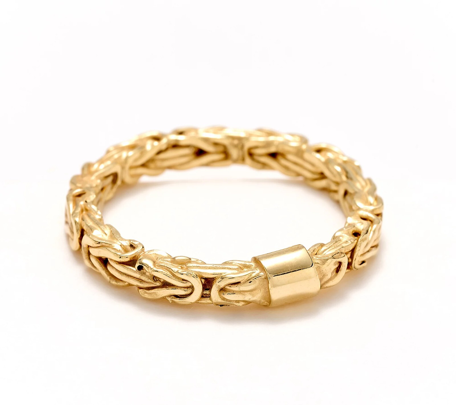 Polished Stackable Byzantine Band Ring Real 14K Yellow Gold Sizes 5 6 9 10
