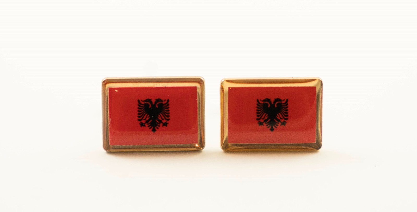 Albania Flag Cufflinks–Eastern Europe European Albanian Balkan Tirana