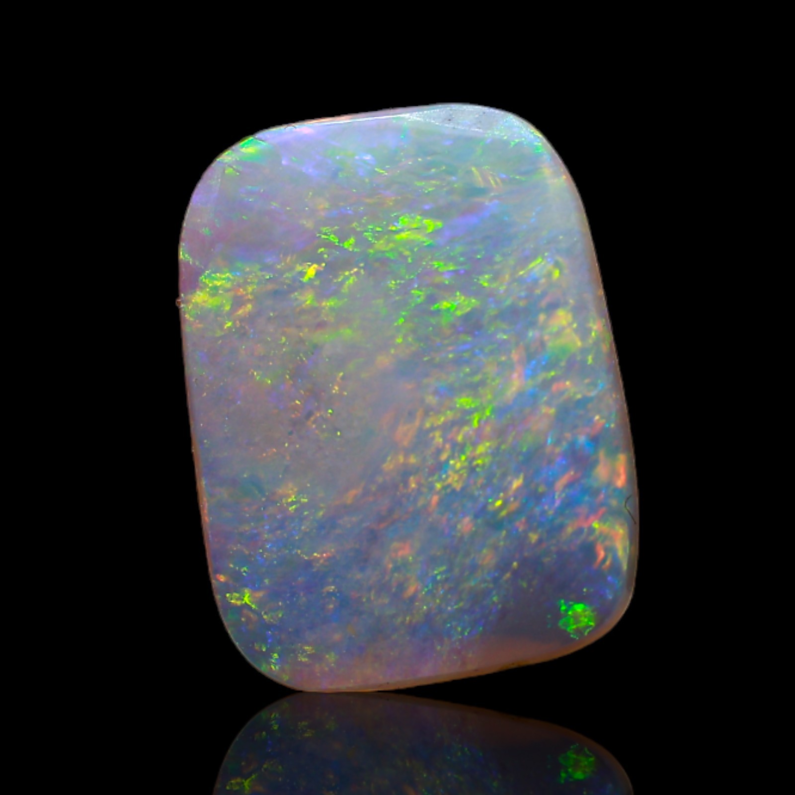 1.35 Cts Natural Australian Fire Opal Meditation Cabochon Gemstone 12x9x1 mm