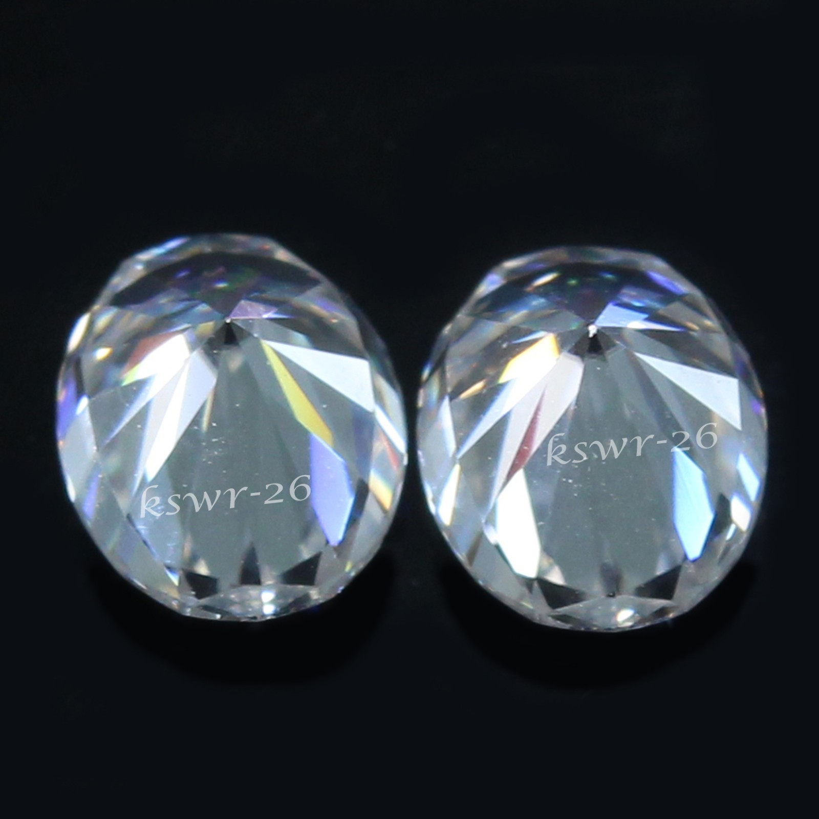 Natural Certified DE Color VVS1 Excellent Cut 4.5×3.5 MM Oval Pair Loose Diamond