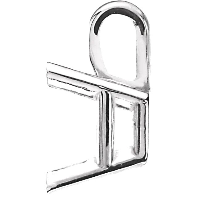 Sterling Silver Square Princess Solitaire Pendant Setting Basket 4.5mm-9.5mm