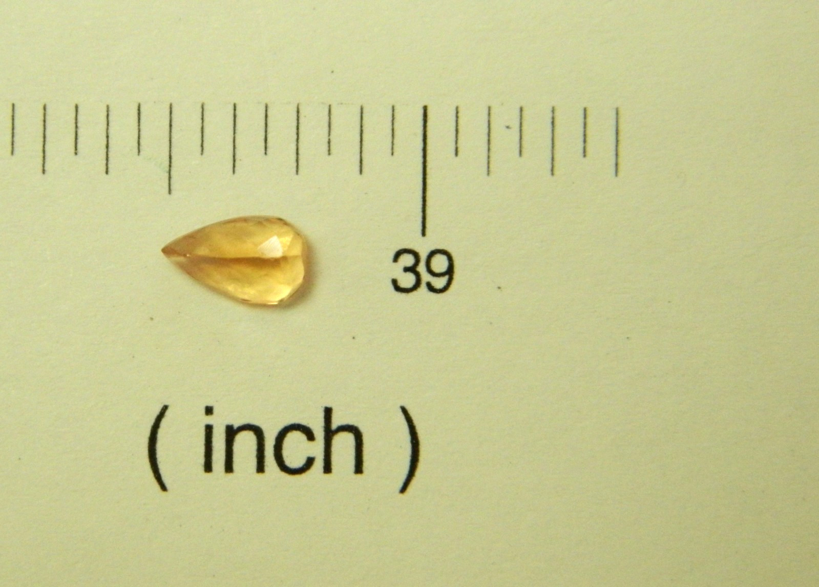 Imperial Topaz 0.94 Ct Clarity IF Pear Cut Natural Golden Brazil I199