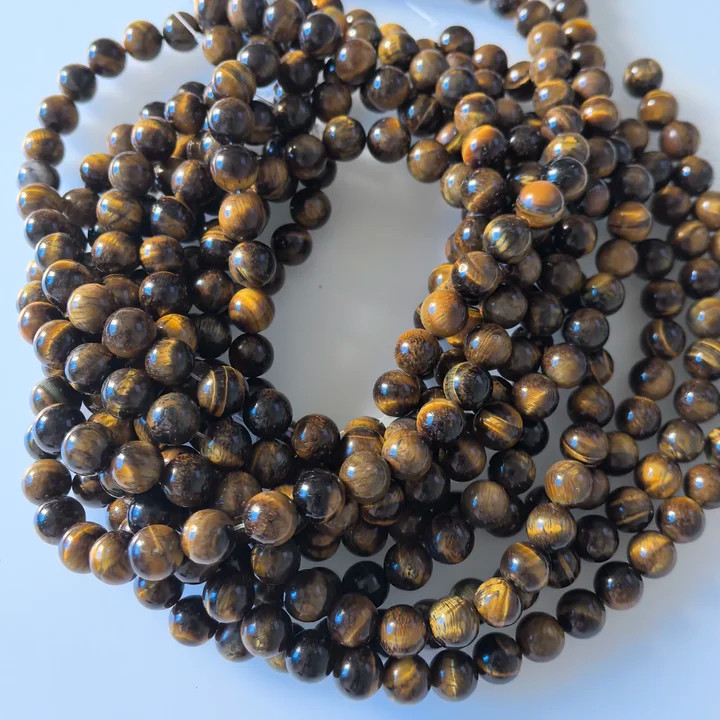 10 Strand Natural Tiger Eye Stone Round Spacer Loose Beads 10mm DIY Jewelry SWC0