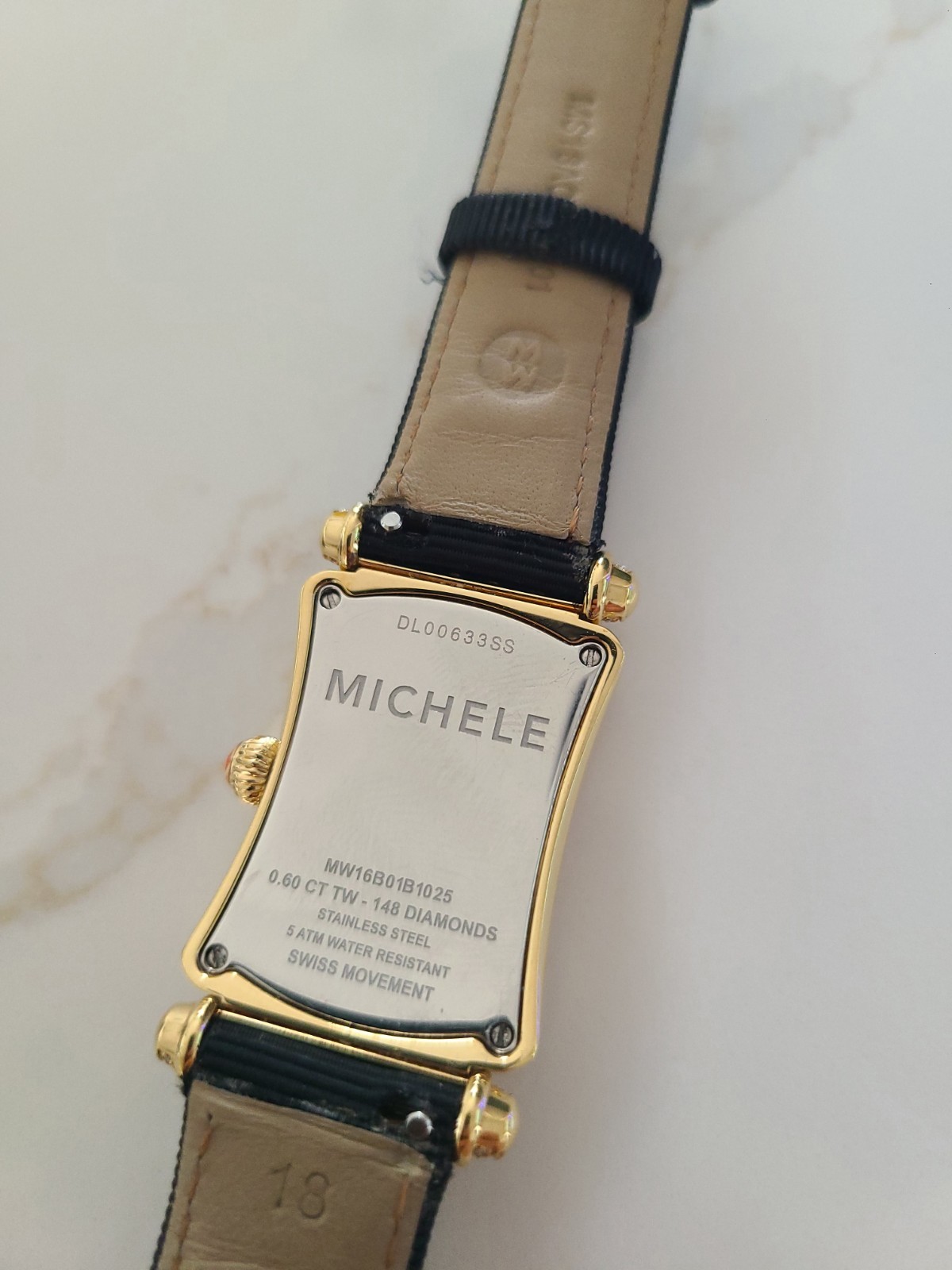 Michele Caber Park Diamond Gold Ladies Watch