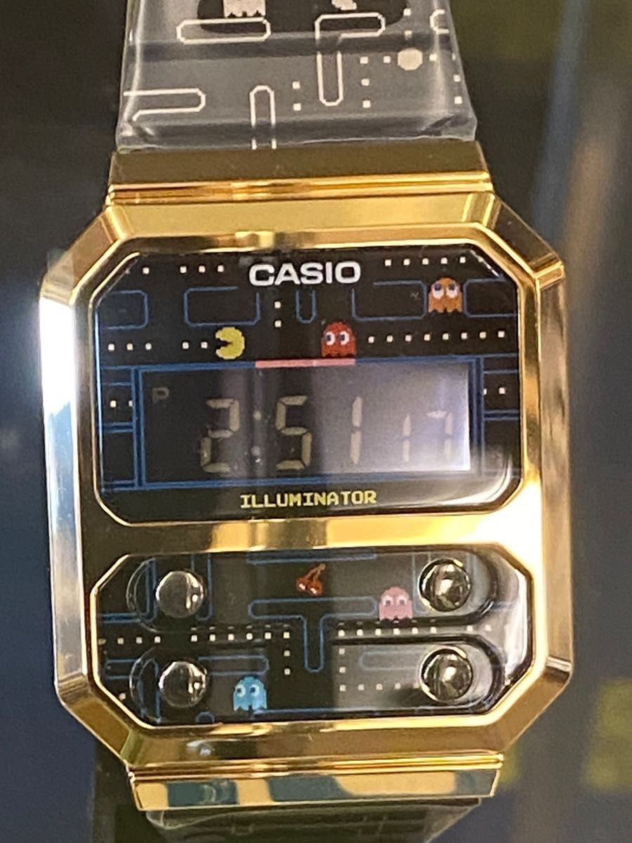 Casio A100WEPC-1BJR Pac-Man Quartz Men’s Watch Black Dial Digital From Japan