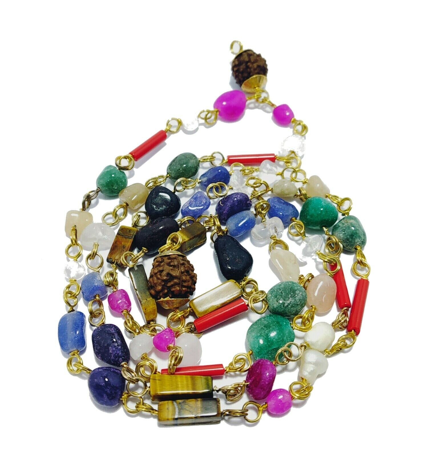Navratna Mala Navratan Natural Necklace To Control Influence Of All Nine Planet