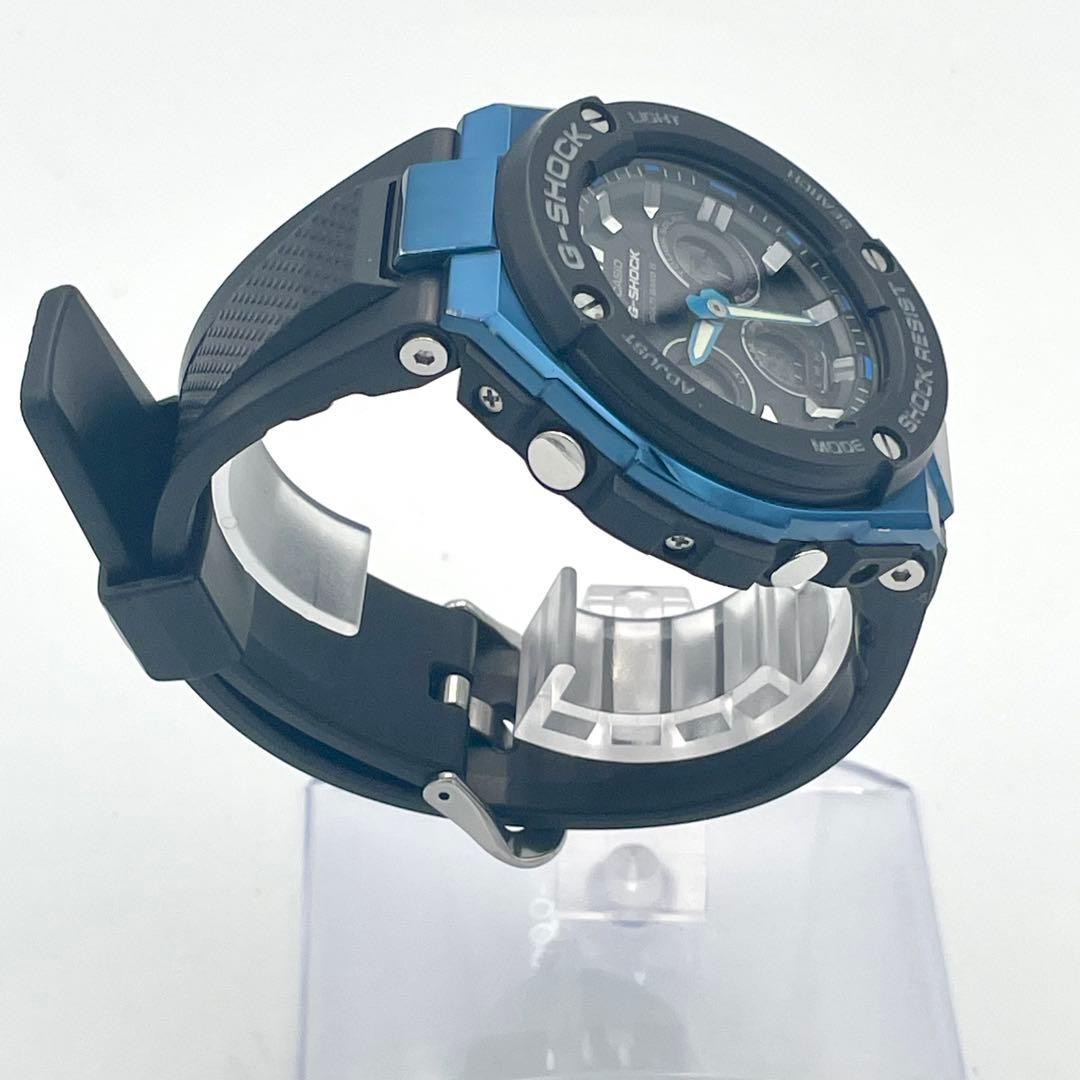 CASIO G-SHOCK GST-W300G-1A2JF Blue Black Analog Digital Watch Used Japan