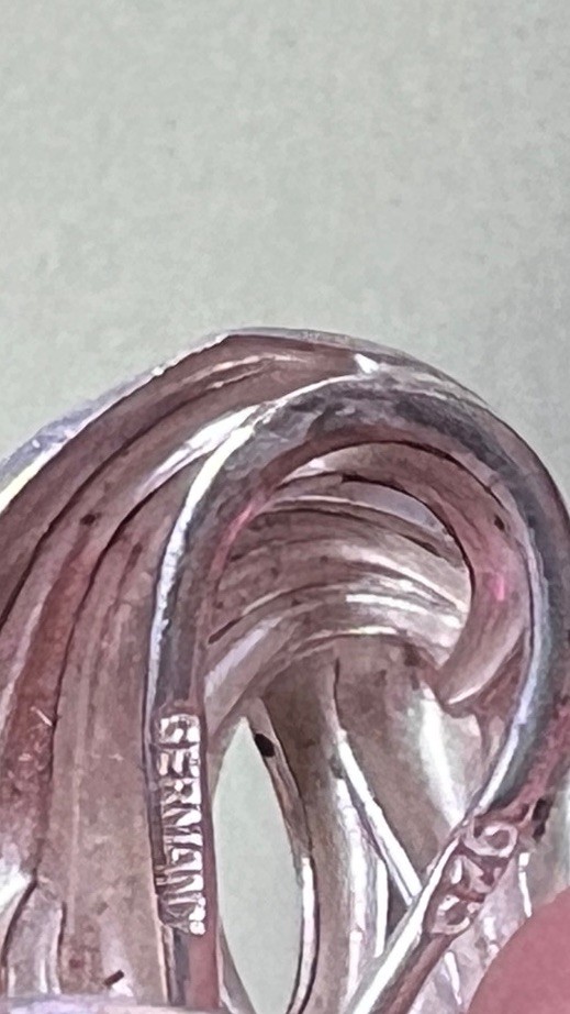 Vintage Classic 925 Silver Round Knot Clip On Earrings Germany Wire Back 7.71g