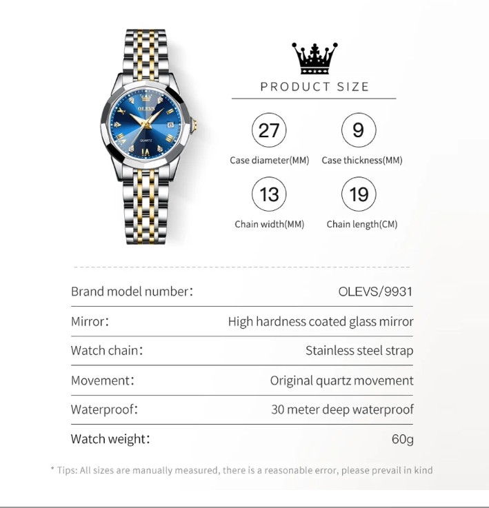 OLS-Q9931 OLEVS Womens Fashion Diamond Watch