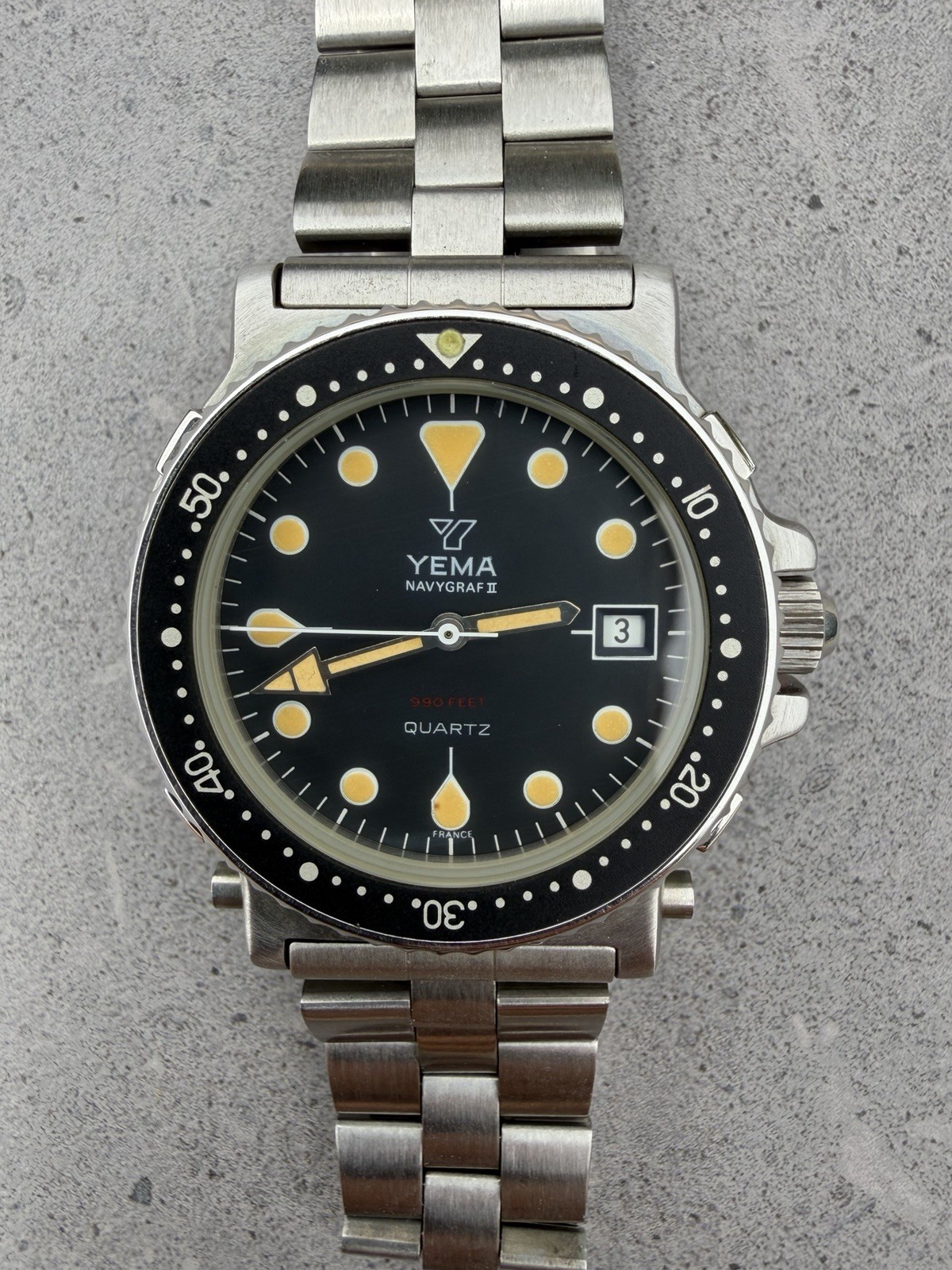1980s Yema Navygraf II Watch