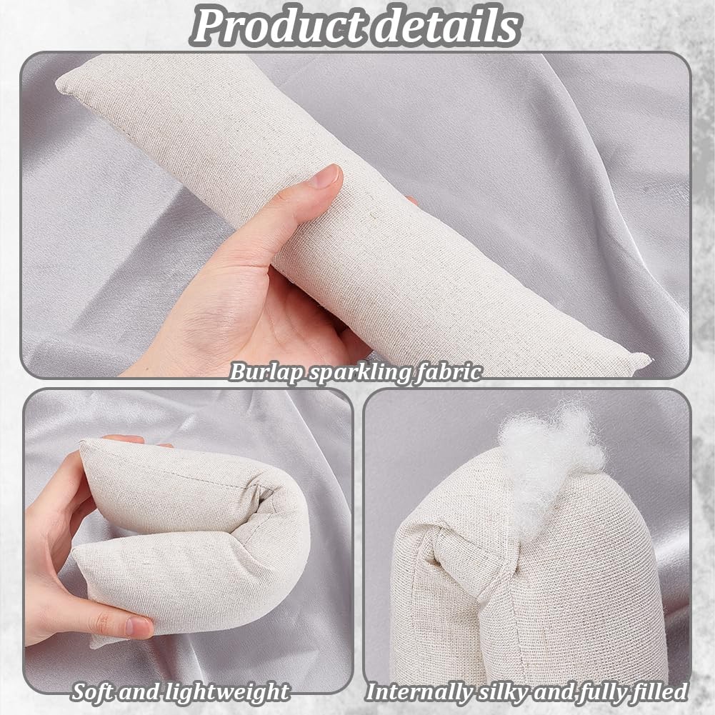 4pcs Long Watch Pillows, 11 x 3 Inch Velvet Bracelet Pillows Beige Sparkling …