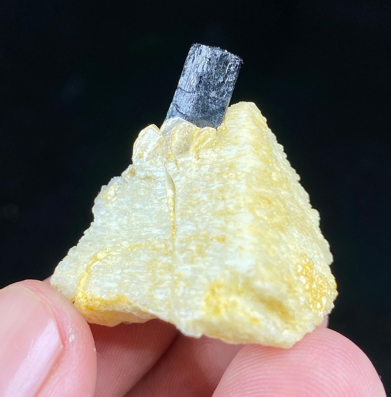 Natural Quardz With Black Tourmaline Crystal Specimen