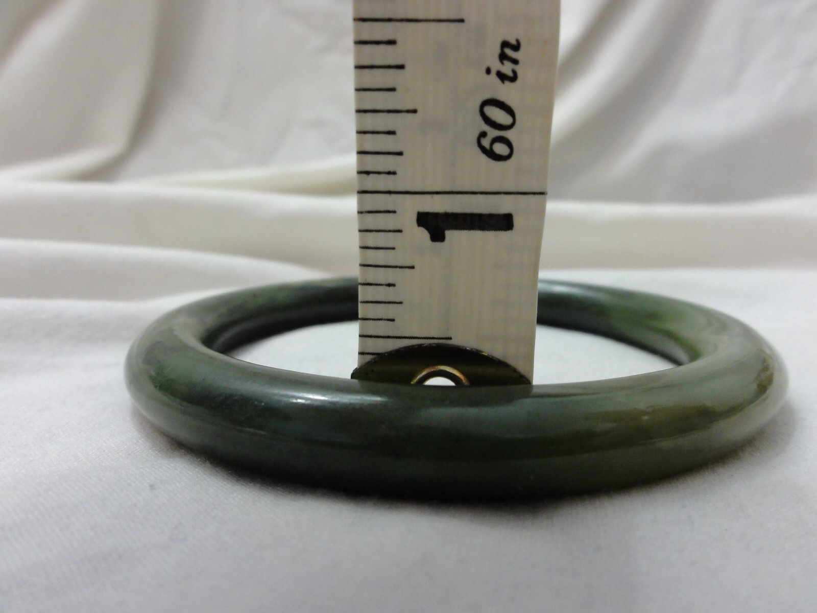 VINTAGE Green Jadeite Jade 9mm Bangle Bracelet ~ See Description