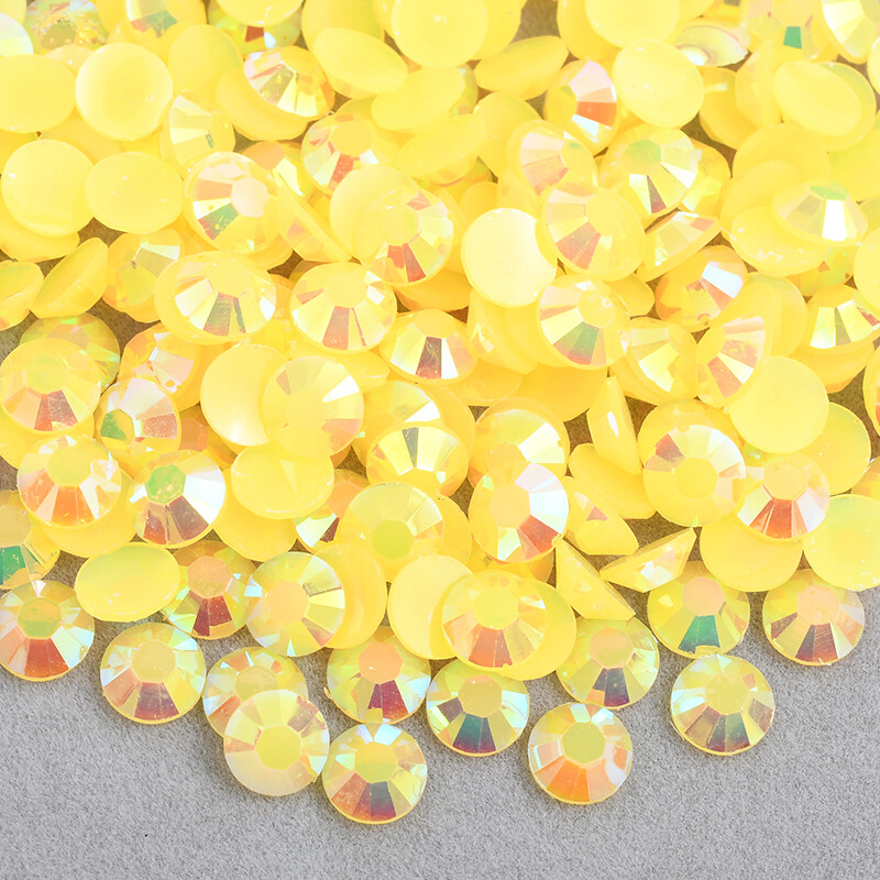 Jelly Rhinestones AB 4MM/SS16 QTY 1000-5000 Resin Flatback Round Bling NON HOTFX