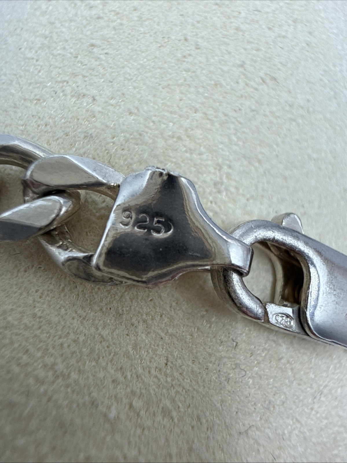 Men’s Sterling Silver 5.4mm Figaro Link ID Bracelet 8”