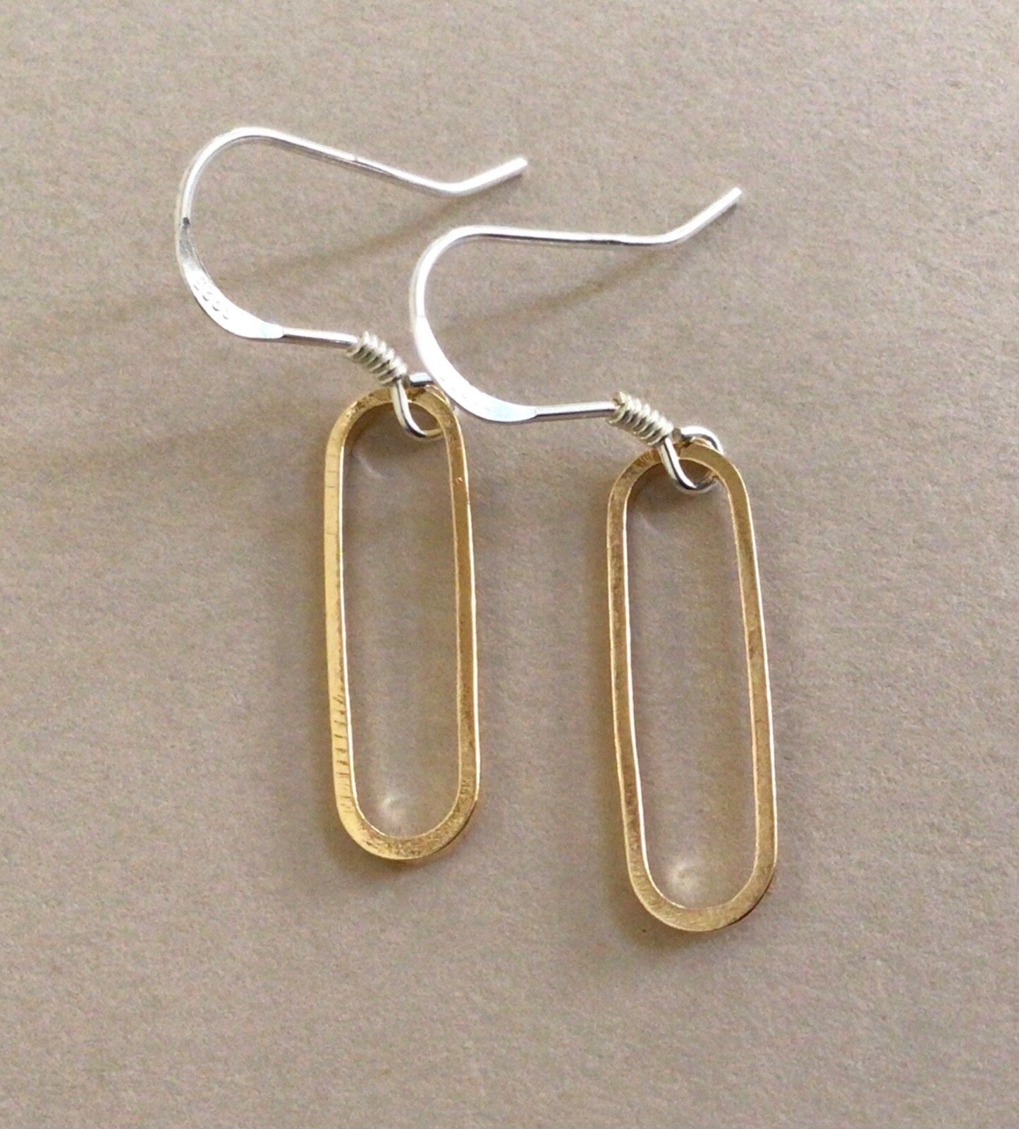 HANDCRAFTED SUNDANCE CHARM LINK EARRINGS HANDMADE SIMPLE ARTISAN JEWELRY