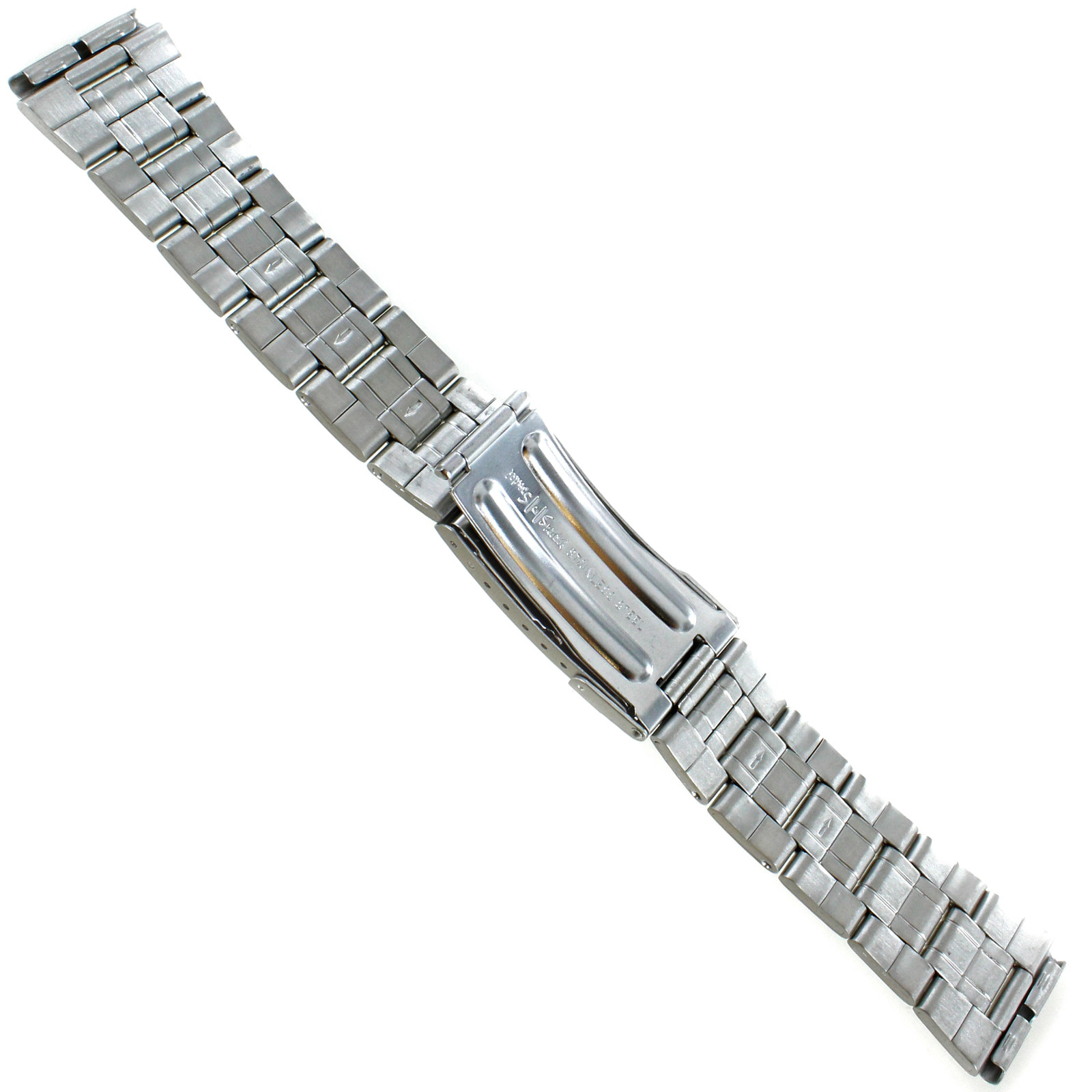 18mm or 20mm Hirsch Silver Stainless Steel Security Clasp Mens Watch Band 5602