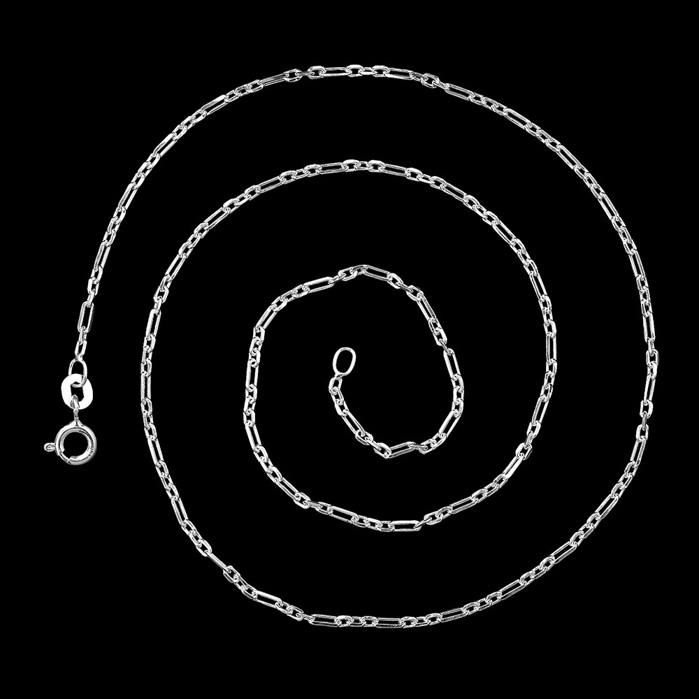 18 inch Figaro Style Chain 925 Sterling Silver Jewelry 6116