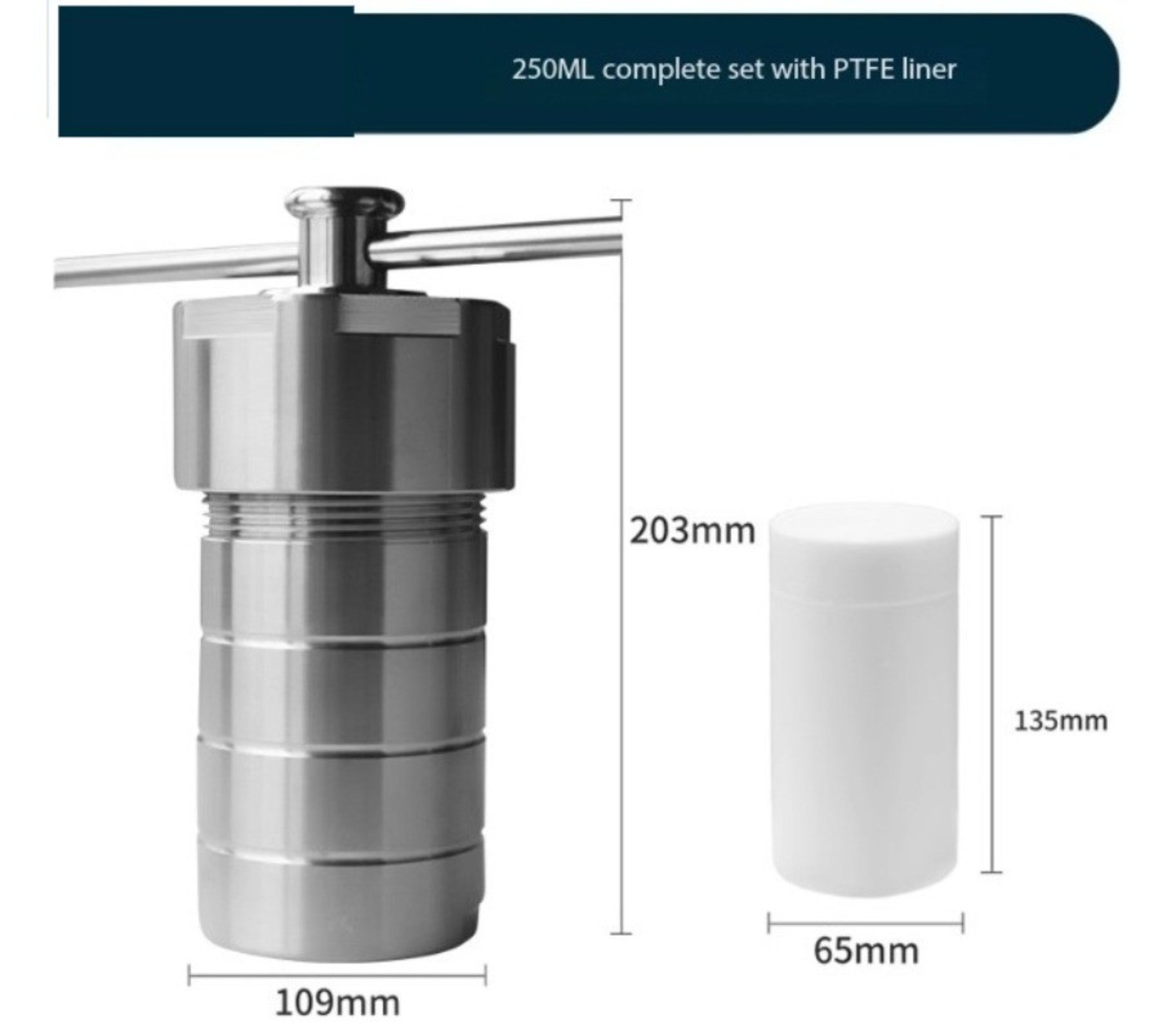 Hydrothermal Synthesis Reactor with PTFE-Lined High-Pressure Digestion Vessel