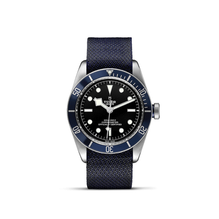 Tudor Black Bay 22mm Navy Blue Fabric strap with Stainless steel Buckle M79230B