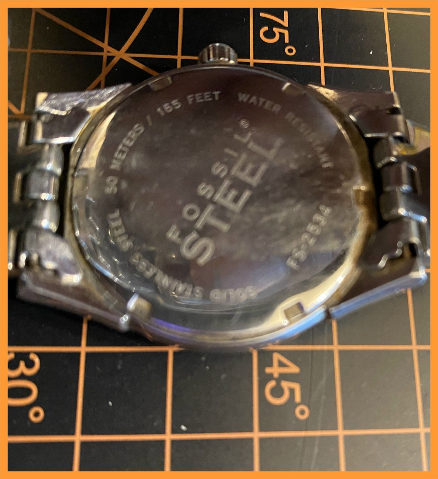 FOSSIL / FS-2534 _STAINLESS STEEL _ WATER RESISTANT _ 50 METERS / 165 FEET
