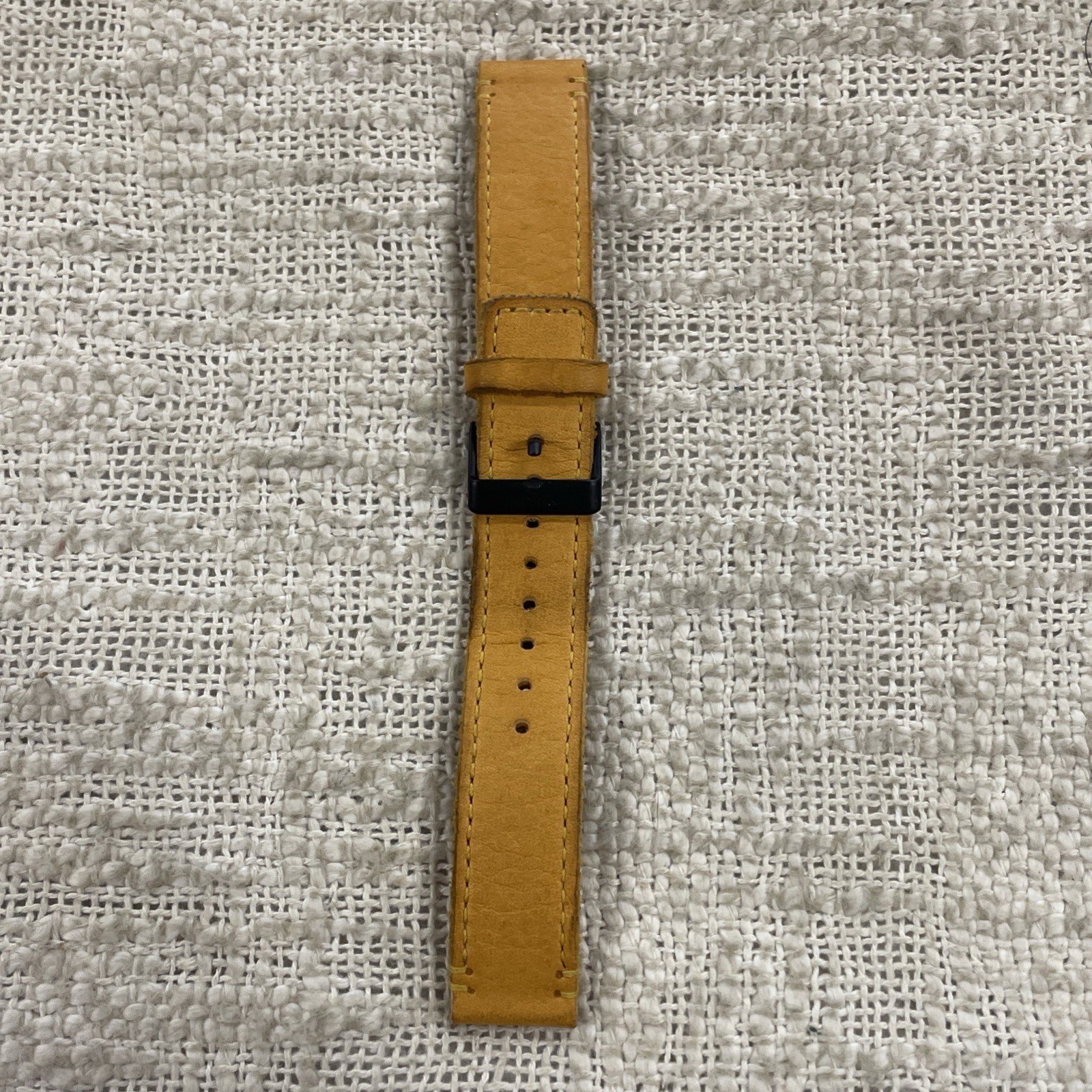 Nixon Horween Leather Mustard Yellow Watch Strap