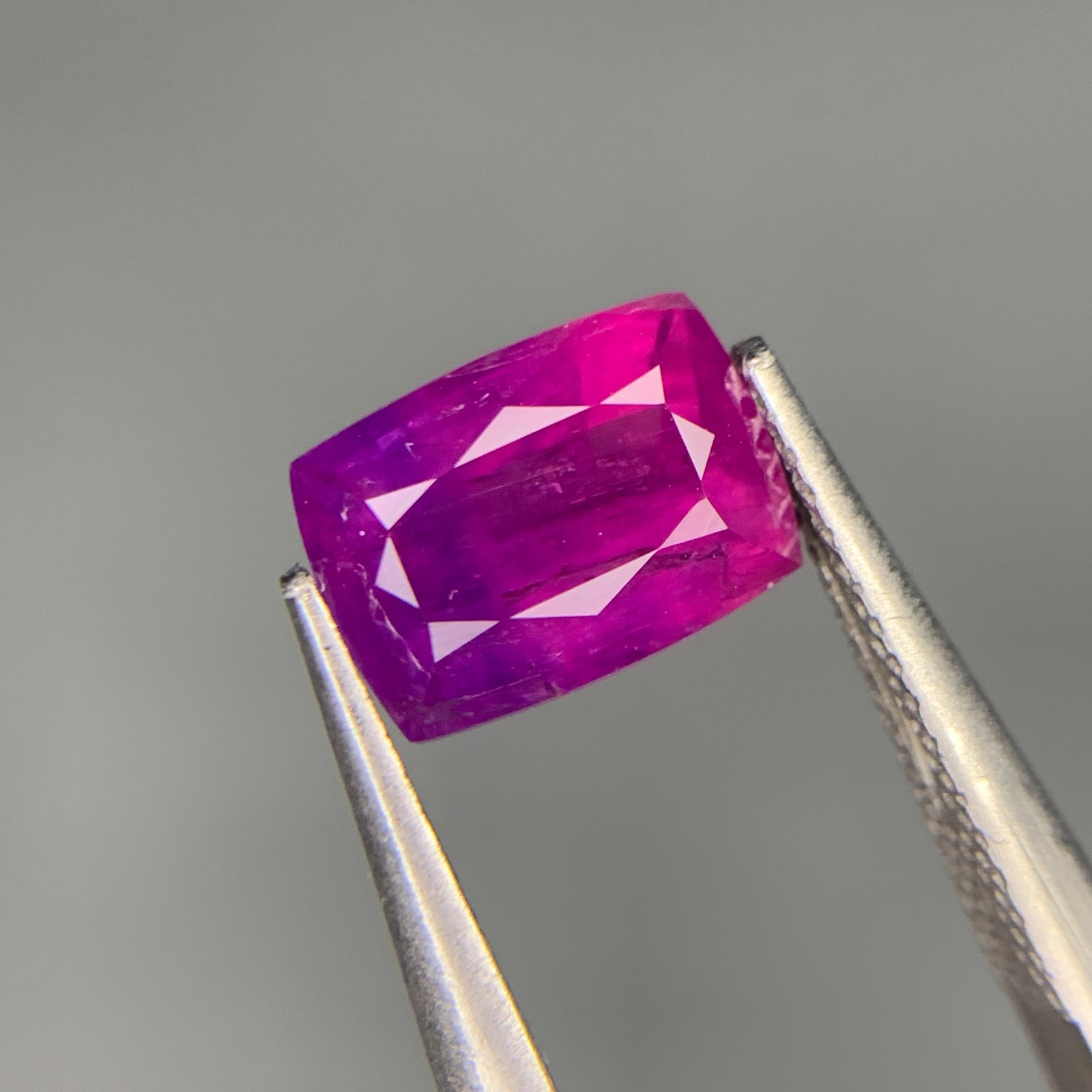 2.08 Ct Natural Bicolor Sapphire Purplish Pink Cushion Cut Loose Gemstone- Tajik